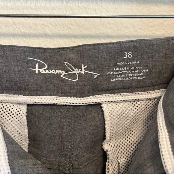 NWT PANAMA JACK Performance Shorts 10" Stretch Quick Dry Golf Gray New 38 Hybrid - Picture 3 of 9